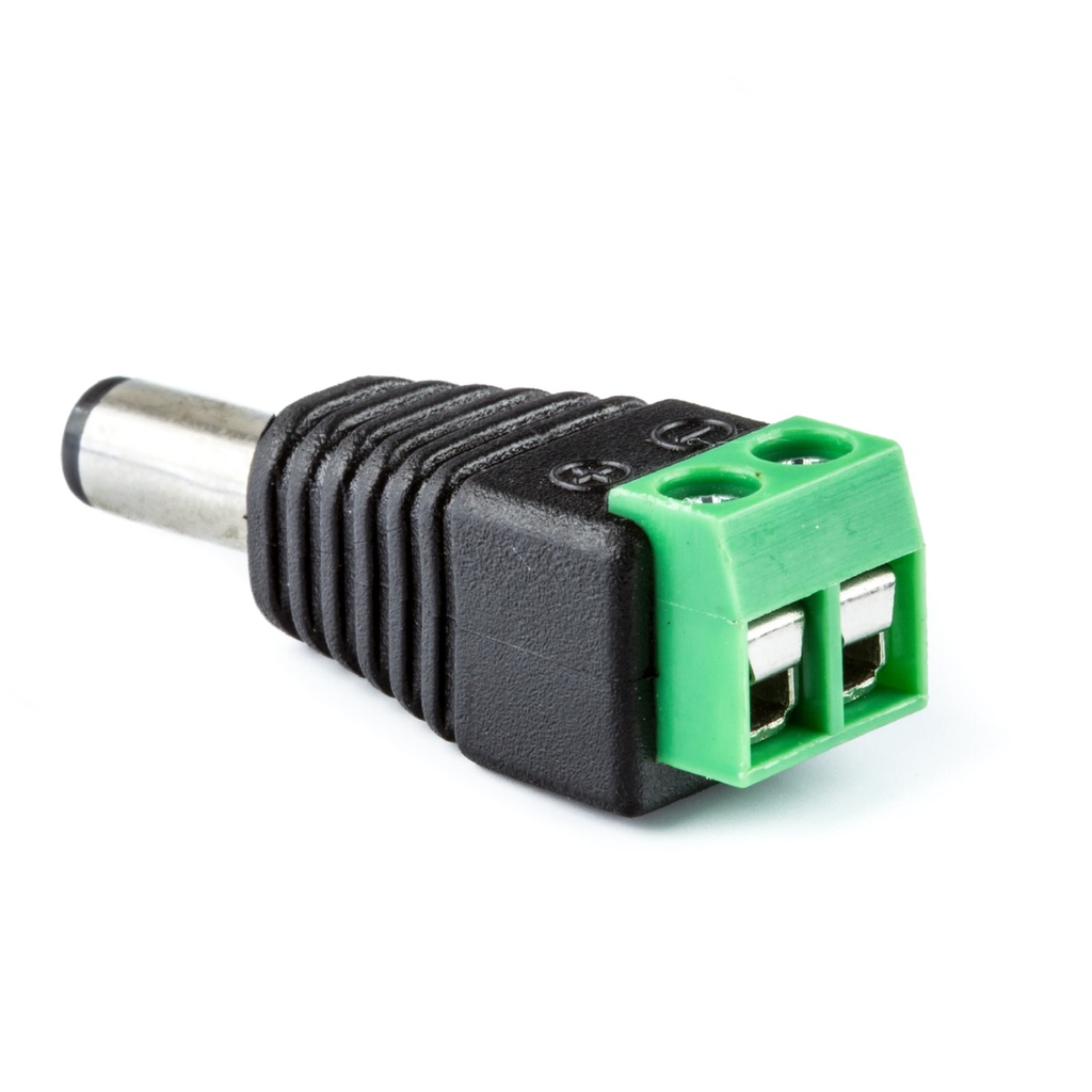 ALINS CONECTOR MACHO TENSIÓN CON BORNERA 5,5/2 MM