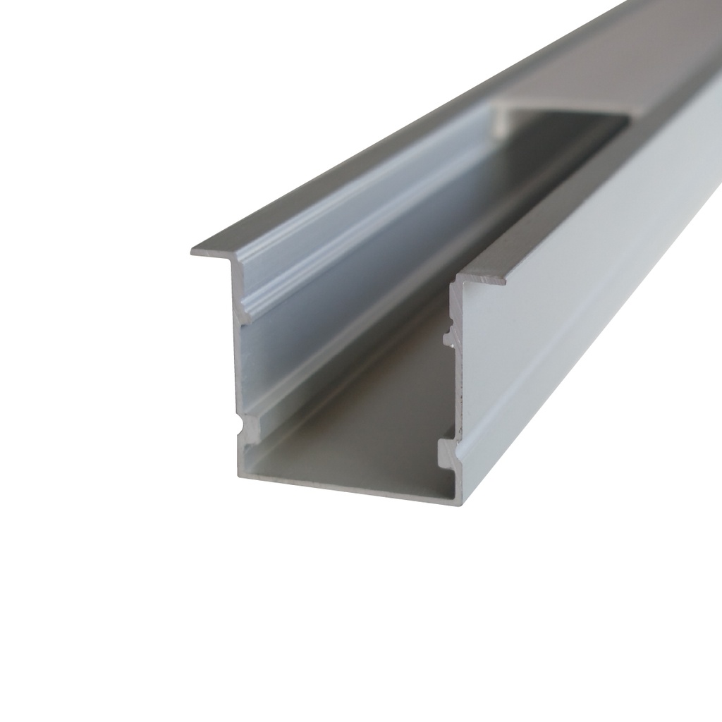 ALINS PERFIL DE ALUMINIO 1 METRO EMBUTIR 20X20 KR-2020A milky white cover+plug+Snap-milky white
