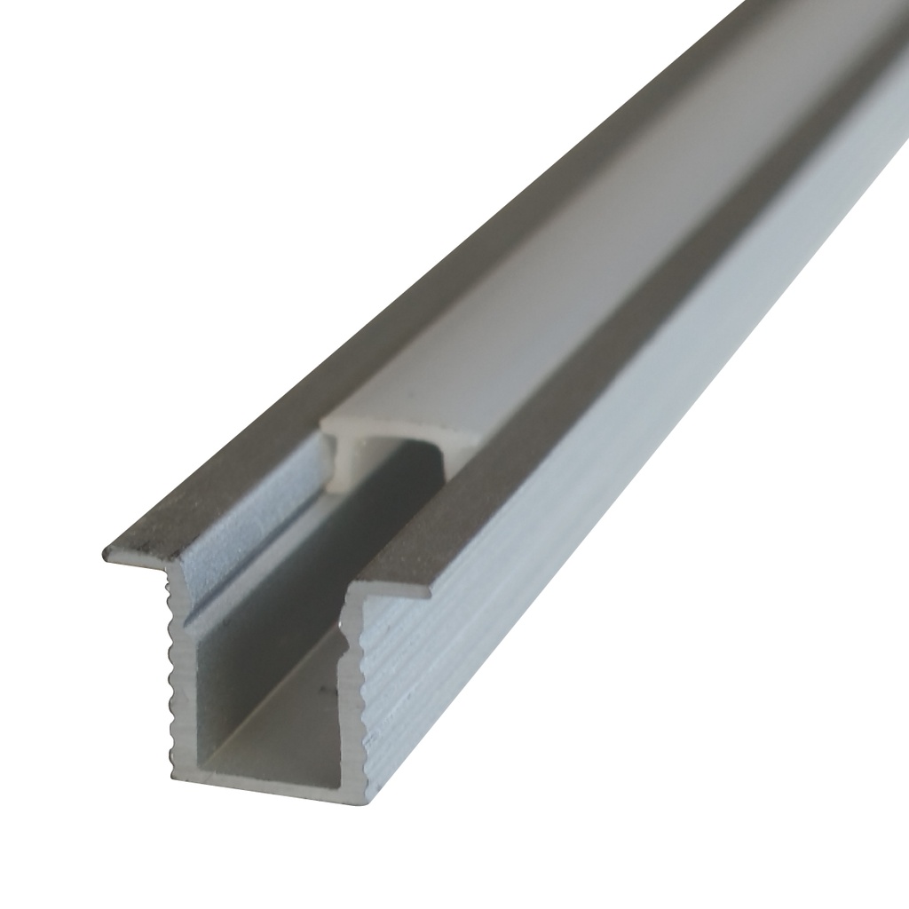 ALINS PERFIL DE ALUMINIO 1 METRO EMBUTIR 7,8X9 KR-0809A milky white cover+plug+Snap-milky white