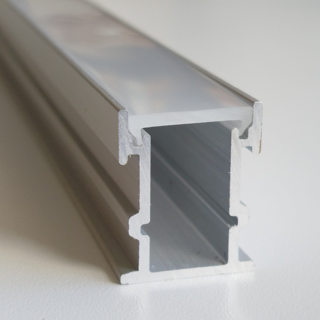 ALINS PERFIL DE ALUMINIO PARA PISO 1 METRO 21,3X25,8  632 milky white cover-milky white