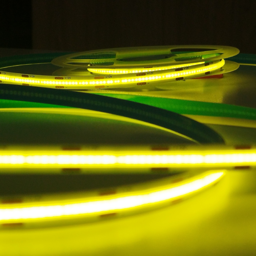 ALINS TIRA LED COB 12V-8MM-480LEDS/M  IP20 ROLLO 5 METROS AMARILLO