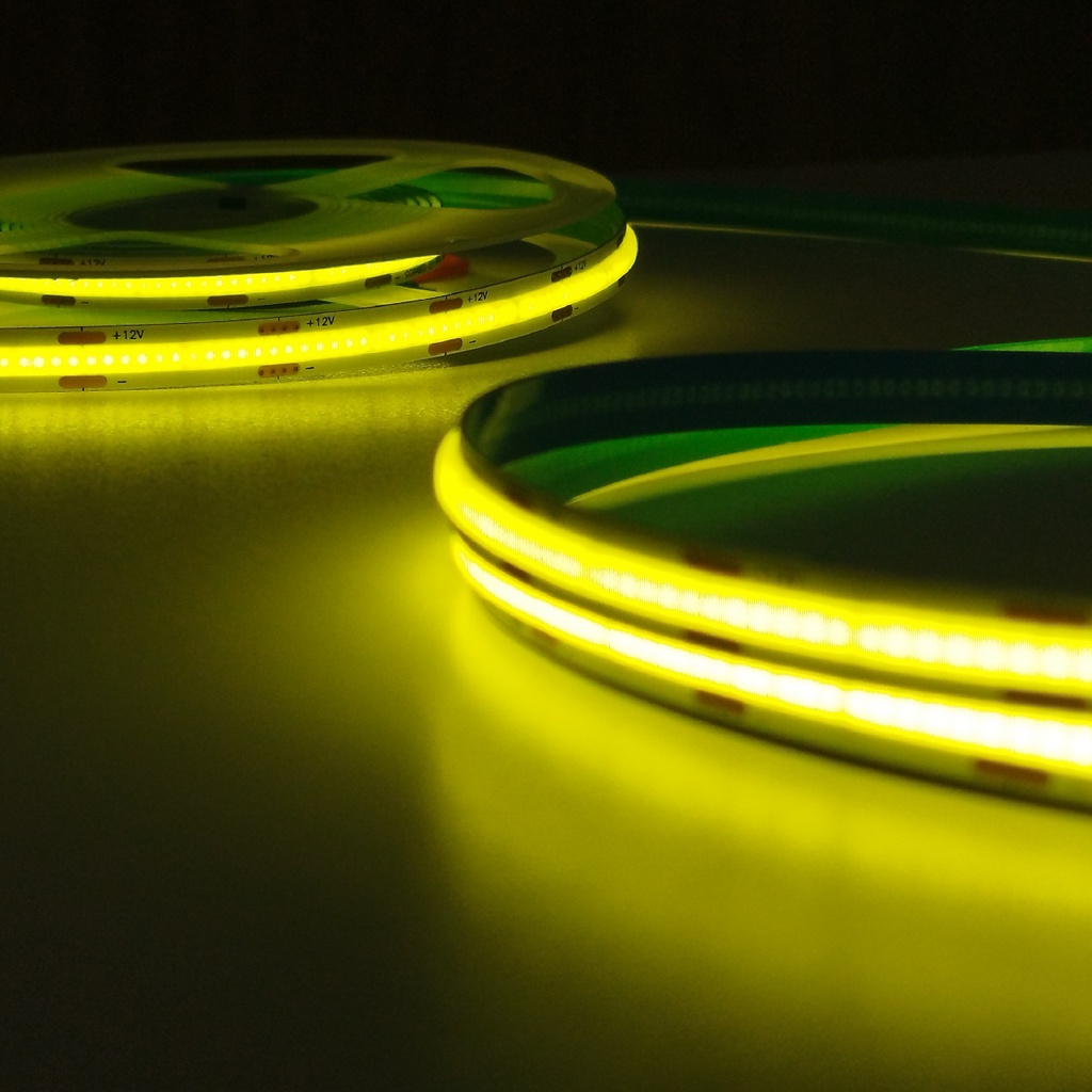 ALINS TIRA LED COB 12V-8MM-480LEDS/M  IP20 ROLLO 5 METROS AMARILLO LIMON