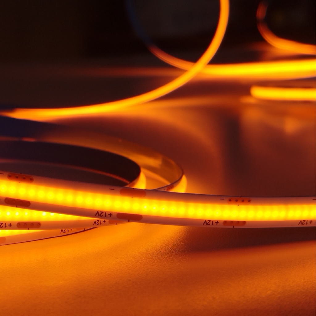 ALINS TIRA LED COB 12V-8MM-480LEDS/M  IP20 ROLLO 5 METROS NARANJA