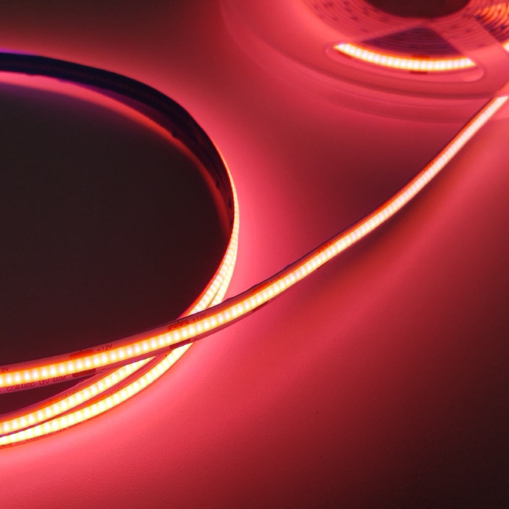 ALINS TIRA LED COB 12V-8MM-480LEDS/M  IP20 ROLLO 5 METROS ROSA