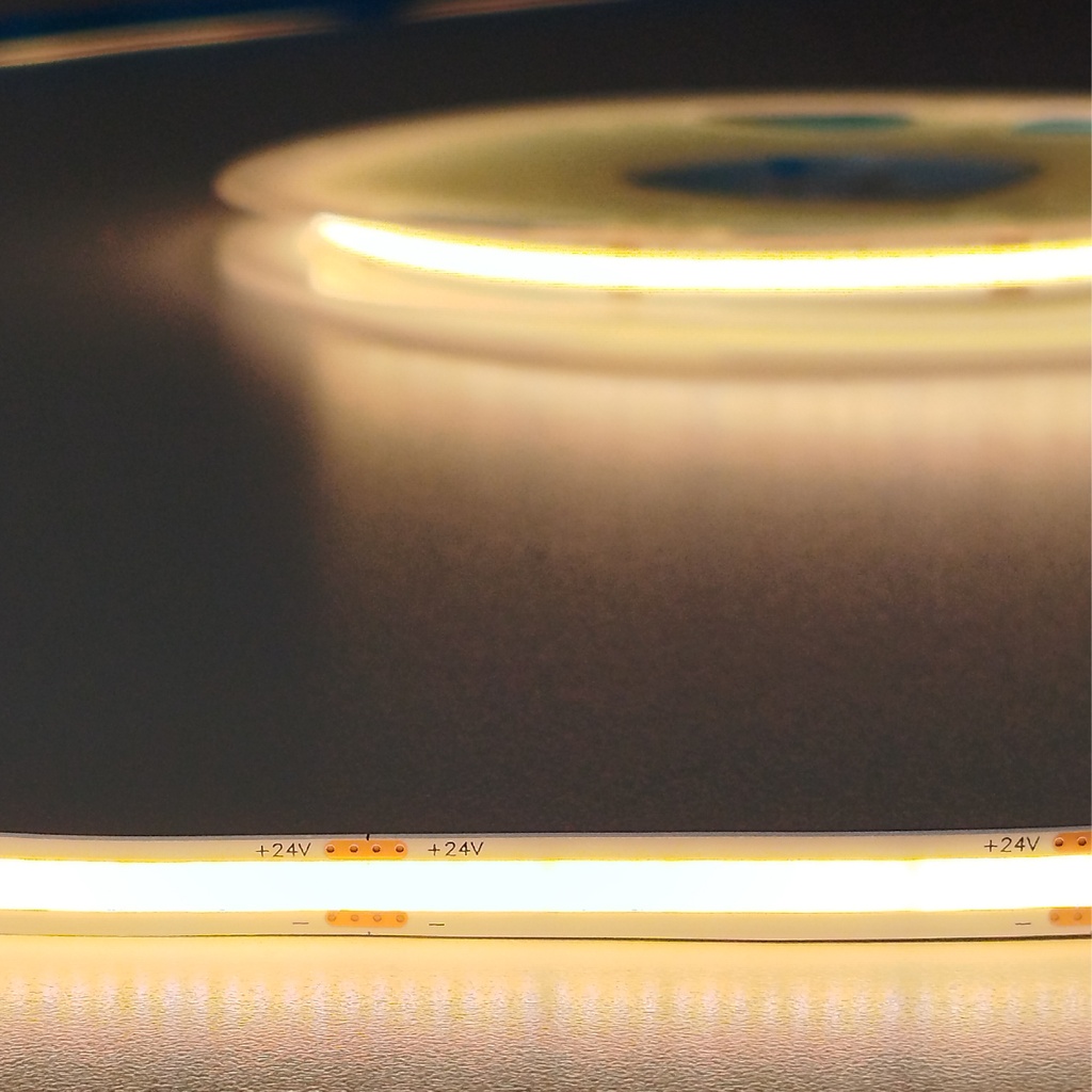 ALINS TIRA LED COB 12V-8MM-480LEDS/M  IP20 ROLLO 5 METROS BLANCO CALIDO