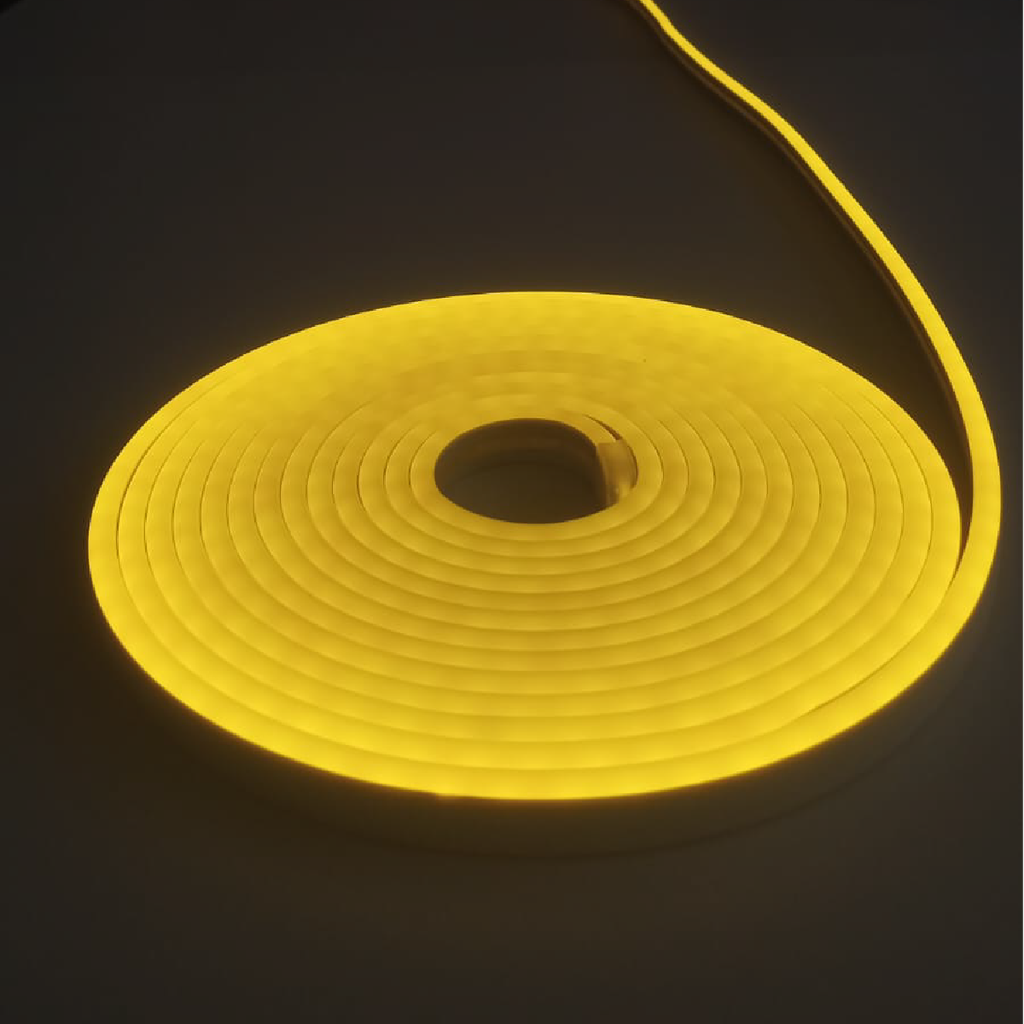 ALINS TIRA NEON 12V 6x12MM ROLLO DE 5 METROS AMARILLO LIMON