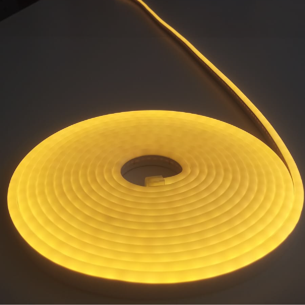 ALINS TIRA NEON 12V 6x12MM ROLLO DE 5 METROS BLANCO CALIDO