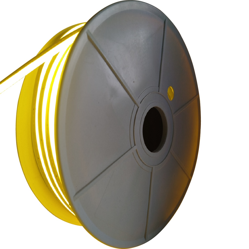 ALINS TIRA NEON 24V 6x12MM ROLLO DE 50 METROS AMARILLO