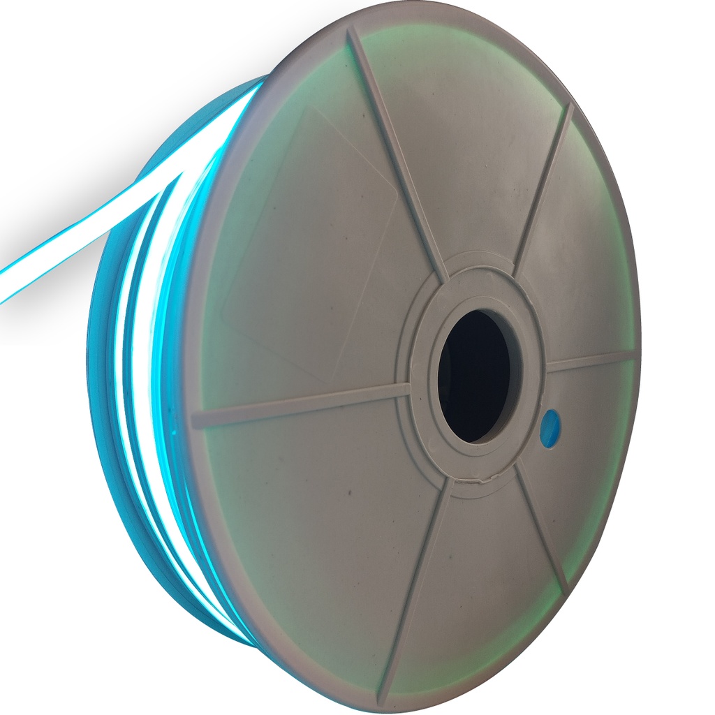 ALINS TIRA NEON 24V 6x12MM ROLLO DE 50 METROS AZUL FRIO