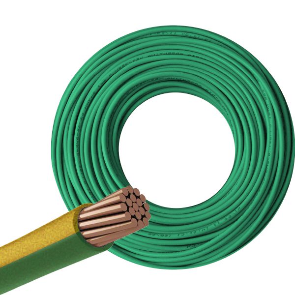 AYAN CABLE UNIPOLAR DE 4 MM X 100 M VERDE AMARILLO