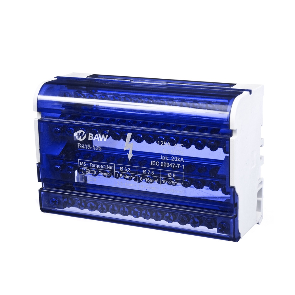 BAW REPARTIDOR DIN 4P 125A 15 TOMAS
