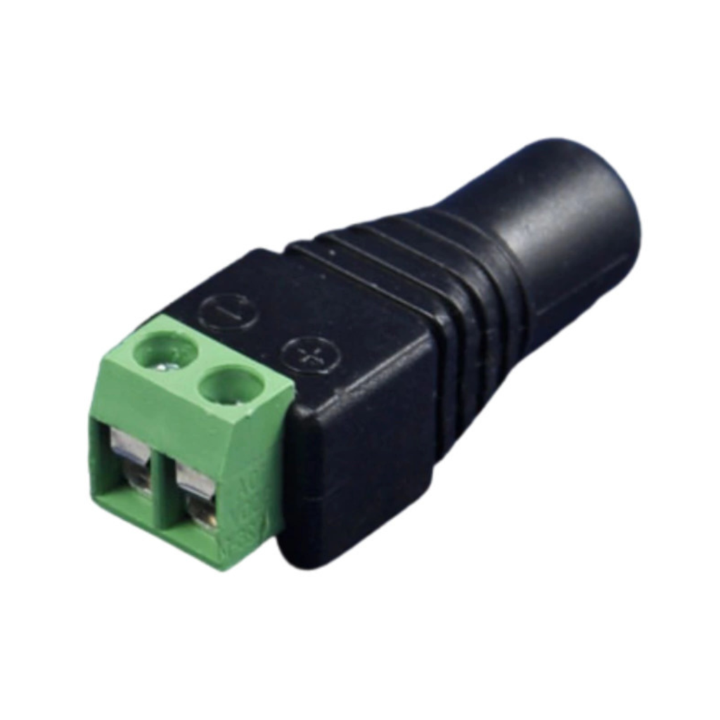 CONECTOR HEMBRA CON BORNERA 5.5/2.1MM