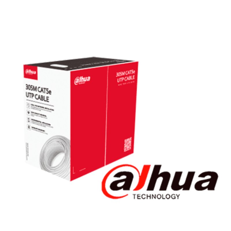 DAHUA CABLE UTP CAT.5 100% COBRE INTERIOR BLANCO POR METRO