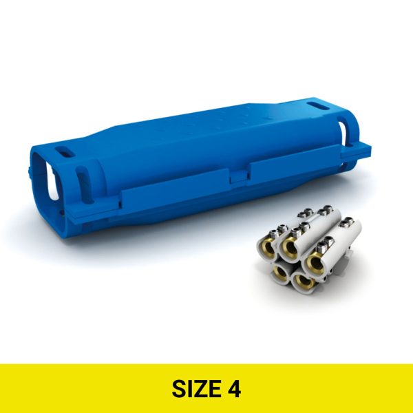 DAISA SHARK CAJA EMPALME C/ GEL C/ 5 BORNES TAM 4 P/ CABLE 6 MM HASTA 16MM2