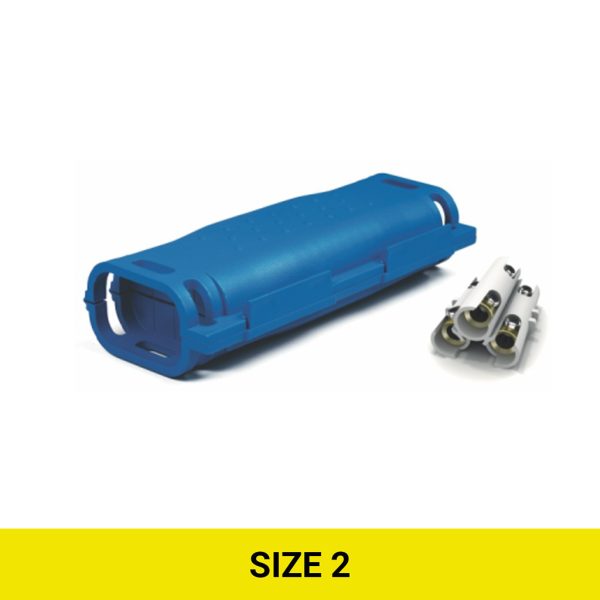 DAISA SHARK CAJA EMPALME C/ GEL C/3 BORNE TAM 2 P/ CABLE 1.5MM HASTA 6 MM2