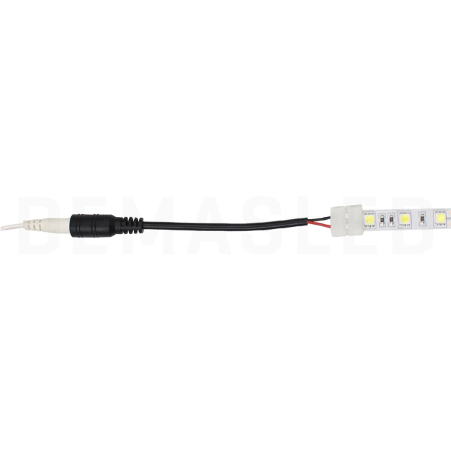 DEMASLED CONECTOR CON ADAPTADOR P/ FUENTE TIRAS SMD5050 MONOCROMÁTICAS