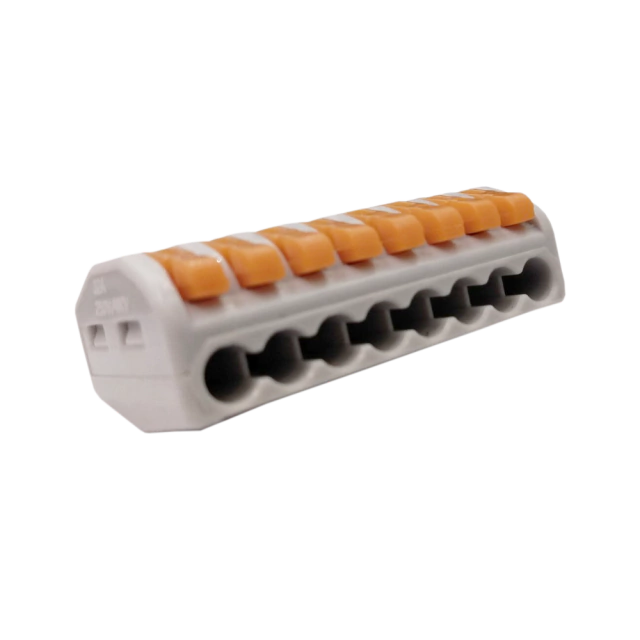 DEMASLED CONECTOR EMPALME FAST CLIP TIPO WAGO 8 POLOS