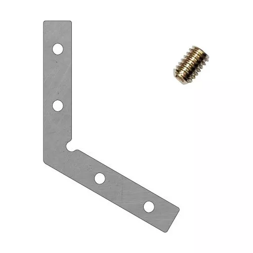 DEMASLED CONECTOR ESQUINERO PARA PERFILES DE ALUMINIO, FORMA DE "L", 120 GRADOS