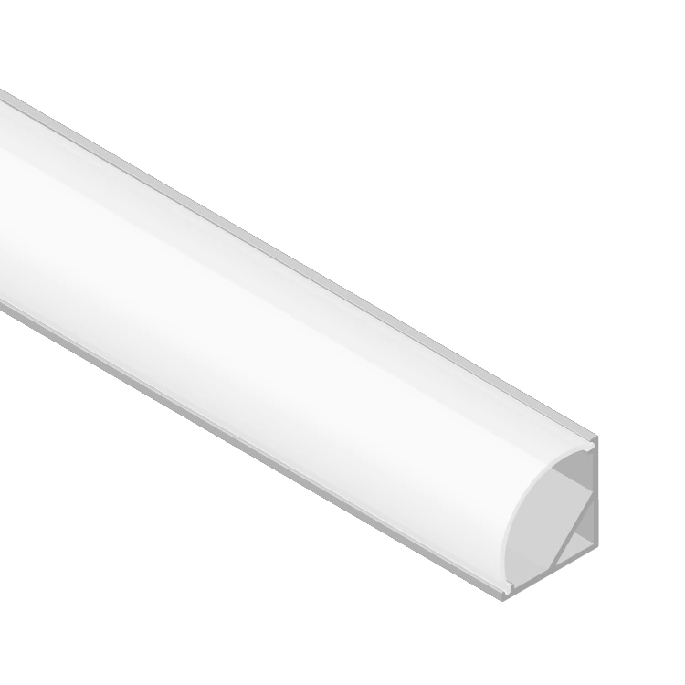 DEMASLED PERFIL DE ALUMINIO ESQUINERO 16X16 GRIS - COVER OPAL CURVO 1M