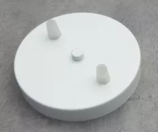 ECLIPSE BASE CIRCULAR DE CHAPA 2L ALT 2CM DIAM 21 CM-BTX BLANCO TEXTURADO