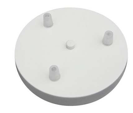 ECLIPSE BASE CIRCULAR DE CHAPA 3L ALT 2CM DIAM 21 CM-BTX BLANCO TEXTURADO