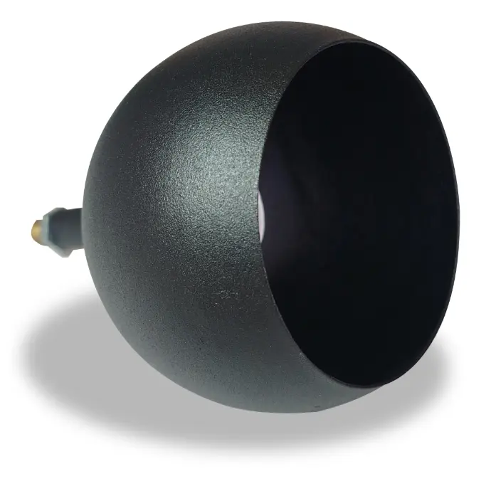 ECLIPSE CABEZAL ESFERA DE CHAPA DICRO GU10 8CM DIAMETRO NEGRO TEXTURADO