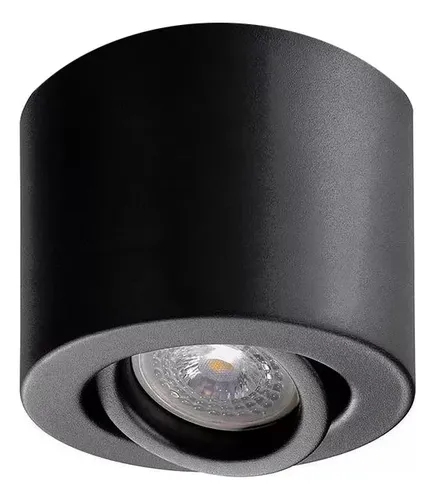 ECLIPSE PLAFON CIRCULAR C/ BASE DICRO GU10 NEGRO TEXTURADO
