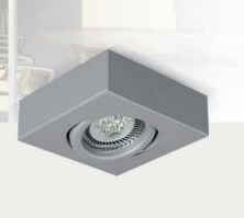 ECLIPSE PLAFON SEMIEMBUTIDO CUADRADO DICRO GU10 BLANCO TEXTURADO