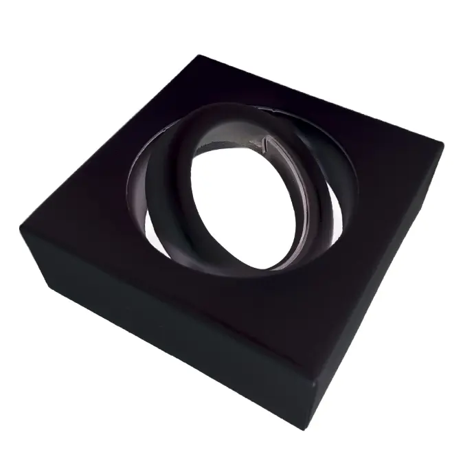 ECLIPSE PLAFON SEMIEMBUTIDO CUADRADO DICRO GU10 NEGRO TEXTURADO