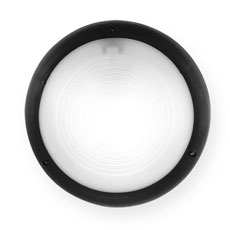 FAROLUZ TORTUGA REDONDA POLIPROPILENO E27 NEGRO
