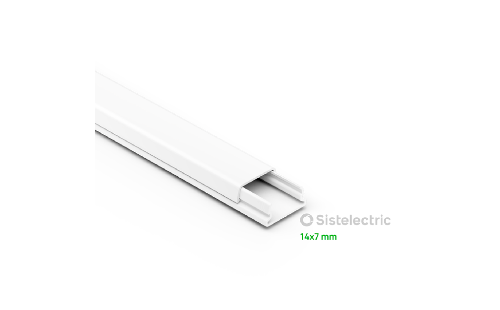 GENROD CABLECANAL SISTELECTRIC 14X7 CON CINTA AUTOADHESIVA X 2 MTS