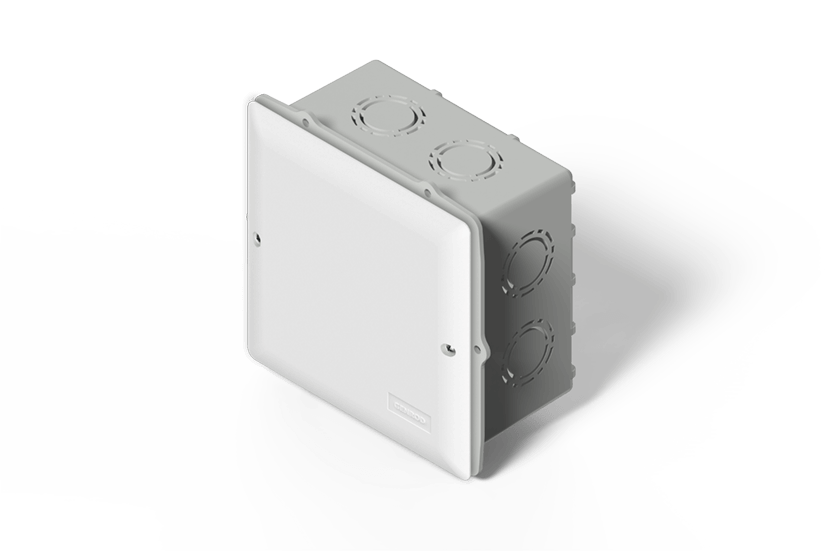 GENROD CAJA DE PASE DE EMBUTIR 10X10 CON TAPA