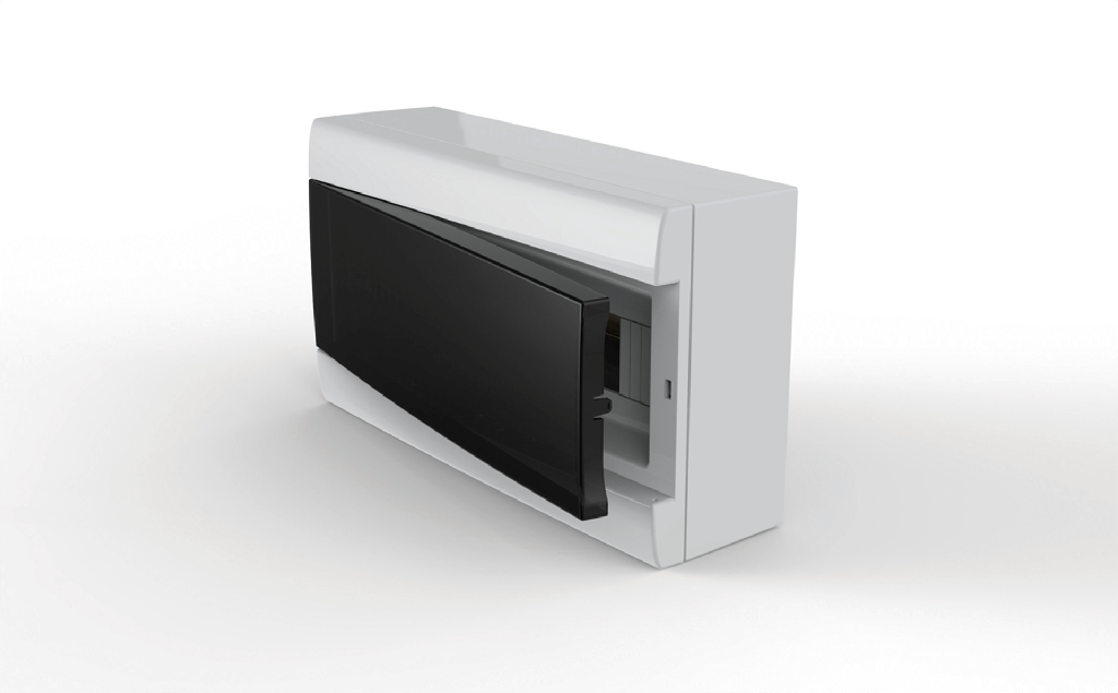 GENROD CAJA DIN SOBREPONER P/ TERMICA 12 MODULOS PTA BLANCA
