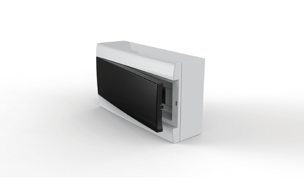 GENROD CAJA DIN SOBREPONER P/ TERMICA 12 MODULOS PTA FUME