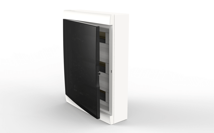 GENROD CAJA DIN SOBREPONER P/ TERMICA 48 MODULOS PTA BLANCA