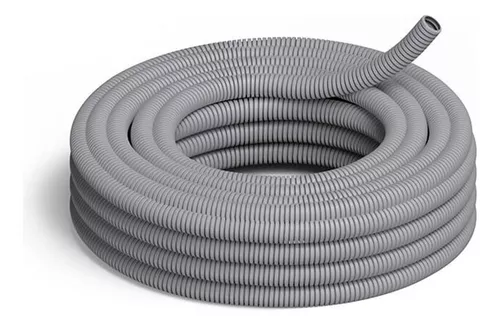 GENROD CAÑO CORRUGADO SEMIPESADO 7/8 GRIS X 25 MTRS