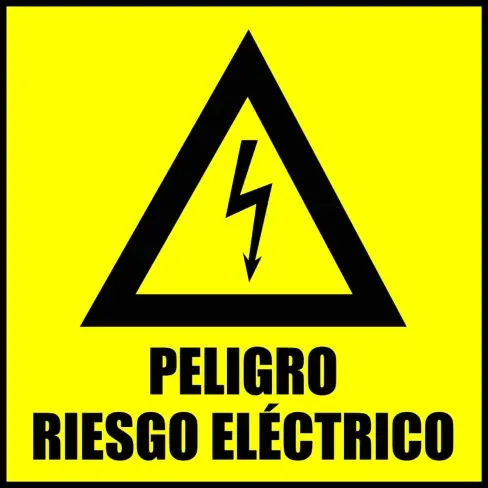 GENROD ETIQUETA RIESGO ELECTRICO 55X75