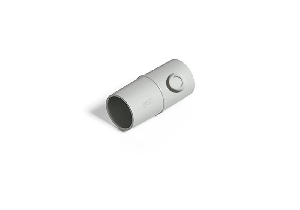 GENROD UNION PARA TUBO RIGIDO 20 MM GRIS