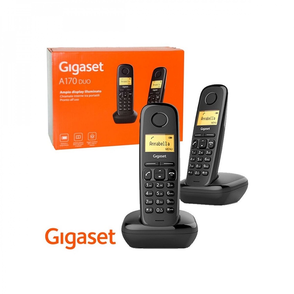 GIGASET TELÉFONO INALAMBRICO NEGRO A170