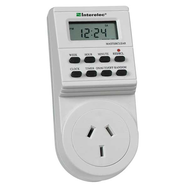 INTERELEC TIMER DIGITAL HORARIO PROGRAMABLE ENCHUFABLE