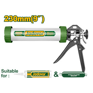 JADEVER PISTOLA SILICONA ACÈTICA MANGA DE ALUMINIO INDUSTRIAL 230MM