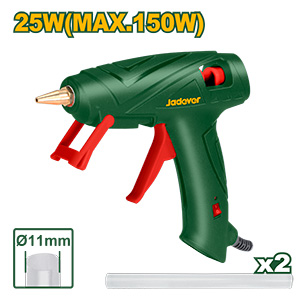 JADEVER PISTOLA SILICONA ENCOLADORA 25W - DIÁMENTO DE LA BARRA DE PEGAMENTO: 11MM