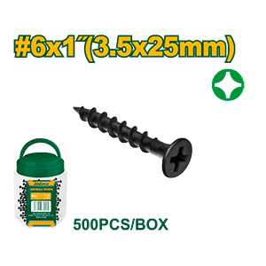 JADEVER TORNILLO DRYWALL 6X1" 3.5X25MM PASO GRUESO - PHILLIPS - 500 UNIDADES