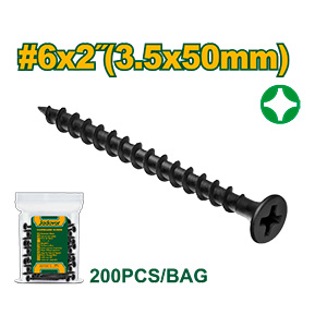 JADEVER TORNILLO DRYWALL 6X2" 3.5X50MM PASO GRUESO - PHILLIPS - 200 UNIDADES