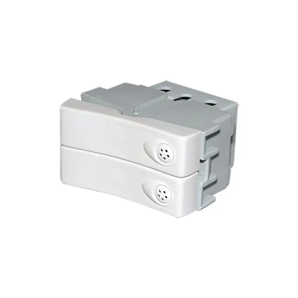 JELUZ VERONA INTERRUPTOR 1/2 MODULO DOBLE BLANCO 10 A