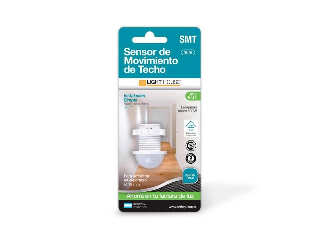 LIGHT HOUSE SENSOR DE MOVIMIENTO TECHO CIELORRASO/MODULO CIEGOS
