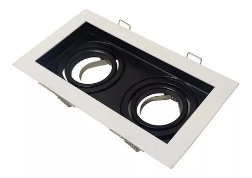 MACROLED ARTEFACTO DE EMBUTIR X2 DICRO MARCO BLANCO