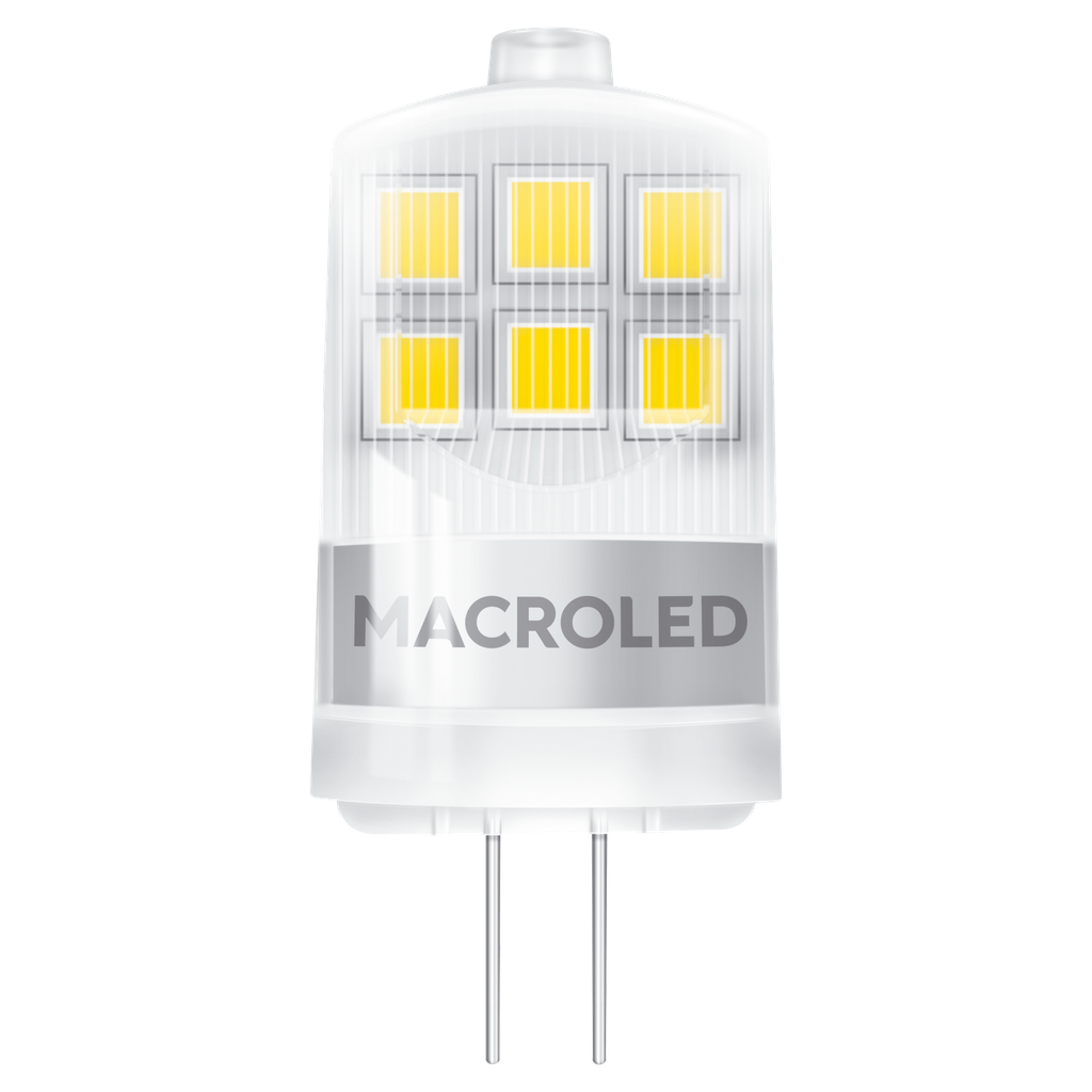 MACROLED BIPIN G4 12V DC 2W CALIDO OPAL 2700K