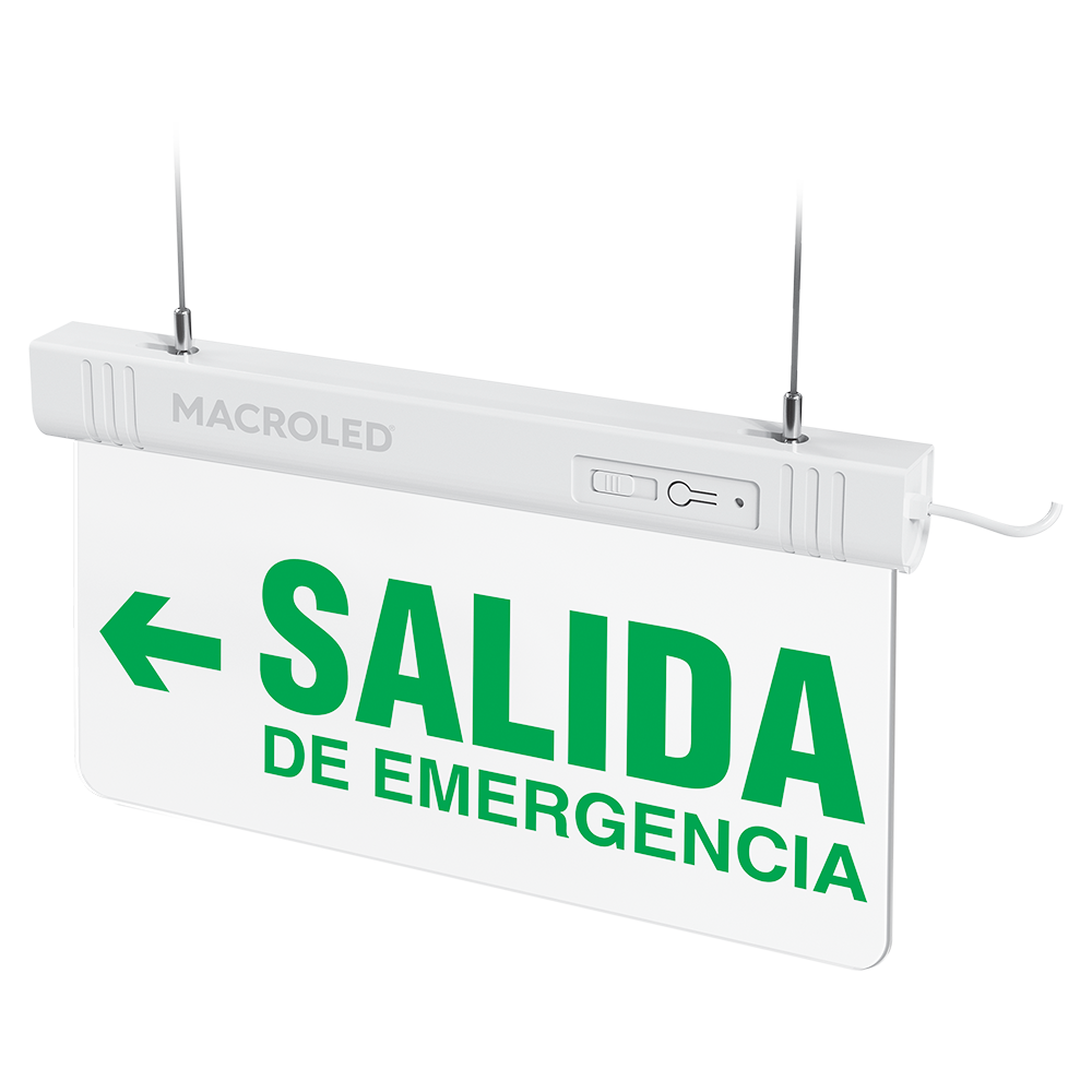 MACROLED CARTEL DE SALIDA DE EMERGENCIA LUMINOSO (EMERGENCIA IZQUIERDA)