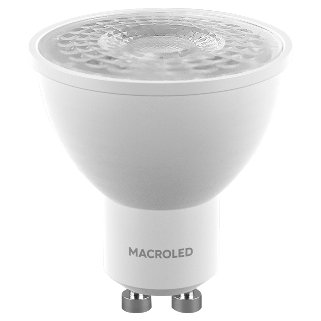 MACROLED DICROICA 7W AC100-240V CÁLIDO 2700K SPD1500V 38°  (MARCO-BLANCO)